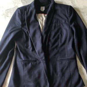 Navy Soft Cotton Blazer